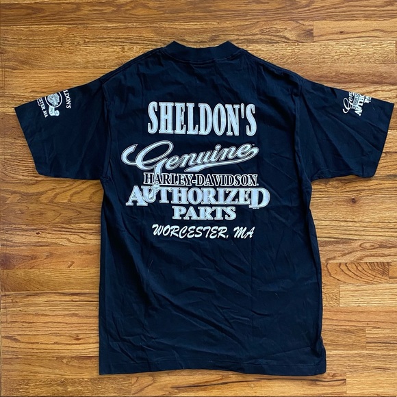 Vintage 90s Harley Davidson Black T-Shirt Tags Attached Size Large - Picture 2 of 4